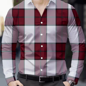 Men's Stylish Plaid Button-Up Shirt